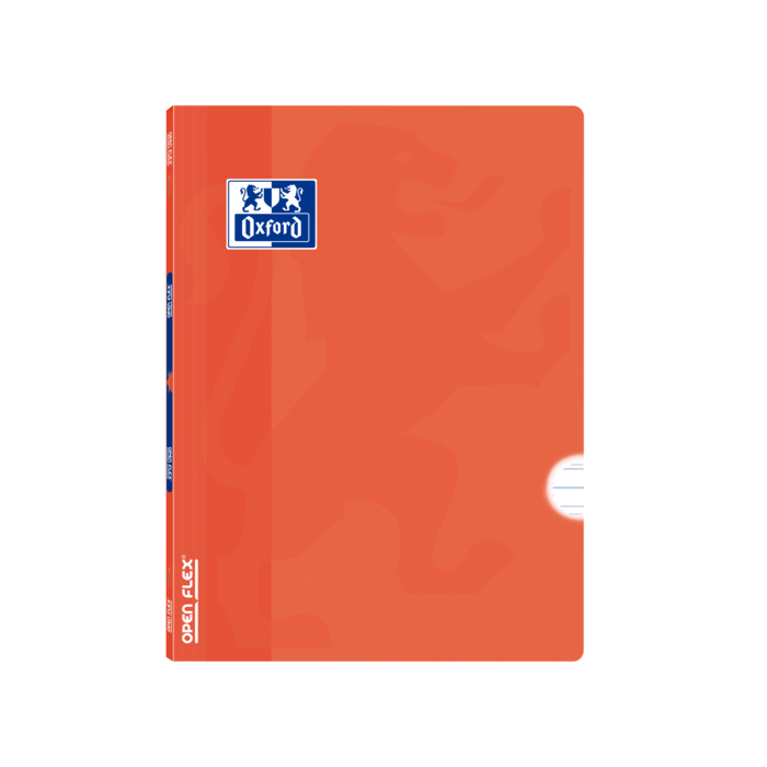 Oxford School Classic Openflex A4 - Tapa de Plastico Resistente - Libreta Grapada con Pauta 3.5 y Margen - 48 Hojas - Color Naranja