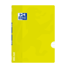 Oxford School Classic Openflex A4 - Tapa de Plastico Resistente - Libreta Grapada con Pauta 3.5 y Margen - 48 Hojas de Papel de Alta Calidad en Color Lima