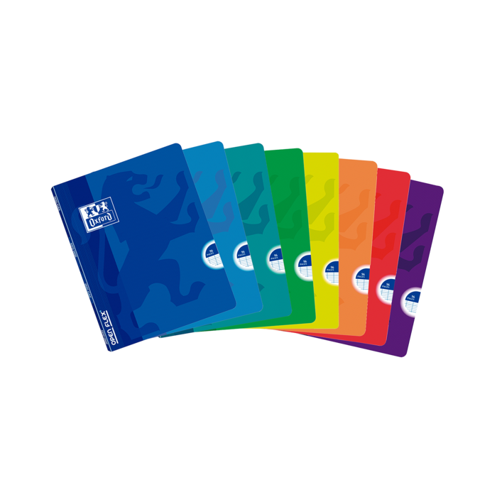 Oxford School Classic Openflex A4 Libreta Grapada - Tapa de Plastico Resistente - 1 Linea con 2 Margenes - 48 Hojas - Colores Surtidos