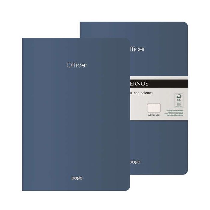 Dohe Cuadernos de Cartulina de Colores - 300gr - Estampacion en Portada - Puntas Redondeadas - Lomo Redondo - Encuadernacion Cosida - 40 Hojas Lisas - Papel Ahuesado 90gr - Retractilados en 2 Unidades