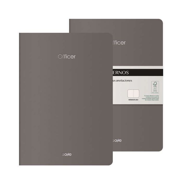Dohe Cuadernos de Cartulina de Colores - 300gr - Estampacion en Portada - Puntas Redondeadas - Lomo Redondo - Encuadernacion Cosida - 40 Hojas Lisas - Papel Ahuesado 90gr - Retractilados en 2 Unidades
