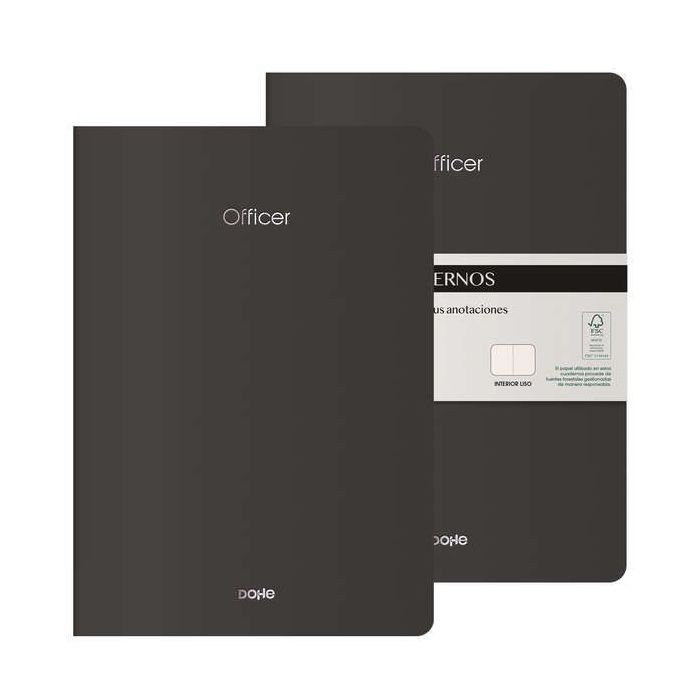 Dohe Cuadernos de Cartulina de Colores - 300gr - Estampacion en Portada - Puntas Redondeadas - Lomo Redondo - Rencuadernacion Cosida - 40 Hojas Lisas - Papel Ahuesado 90gr - Retractilados en 2 Unidades