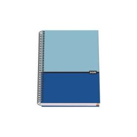 Dohe Cuaderno en Espiral A5 - 162x210mm - Tapa Dura con Carton Forrado - Interior de 100 Hojas de Papel Offset de 90gr - Cuadricula de 5mm con Banda de Color