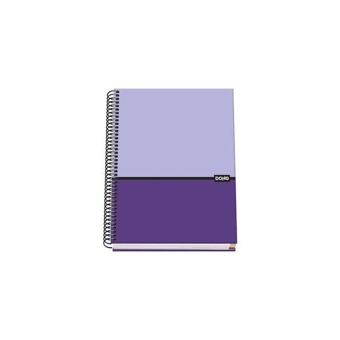 Dohe Cuaderno Espiral Tapa Dura A5 - 162x210mm - Cubierta Carton Forrado - Interior 100 Hojas 90g Microperforadas - Cuadricula 5mm