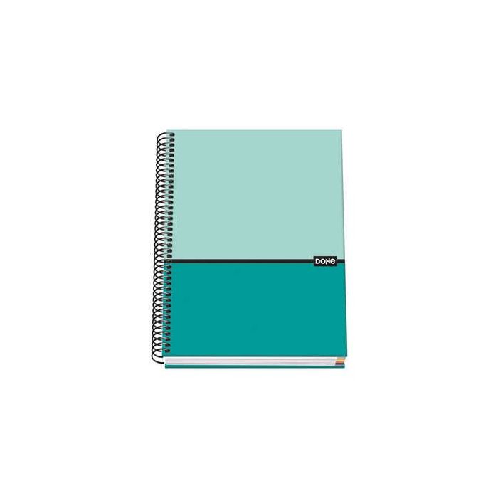 Dohe Cuaderno Espiral Tapa Dura A5 - 162x210mm - Cubierta Carton Forrado - Interior 100 Hojas Papel Offset 90g - Cuadricula 5mm - Espiral Metalico Negro
