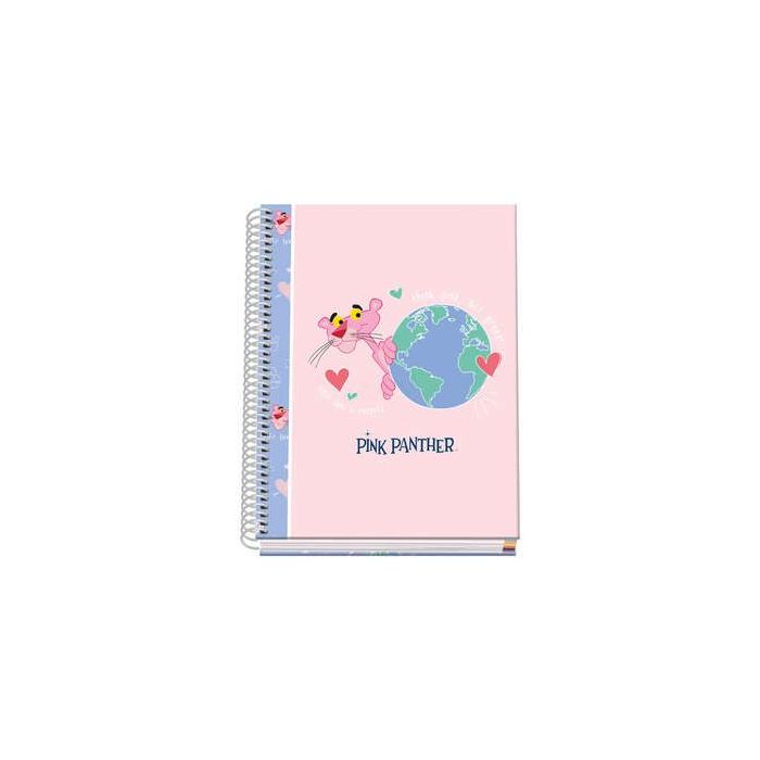 Dohe Cuaderno Espiral Tapa Dura A5 - 162x210mm - Cubierta Carton Forrado - Espiral Metalico Blanco - 100 Hojas Offset 90g Microperforadas - Cuadricula 5mm