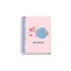 Dohe Cuaderno Espiral Tapa Dura A5 - 162x210mm - Cubierta Carton Forrado - Espiral Metalico Blanco - 100 Hojas Offset 90g Microperforadas - Cuadricula 5mm