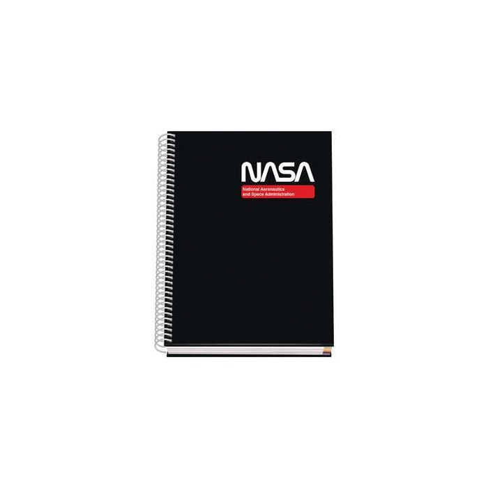 Dohe Cuaderno Espiral Tapa Dura A5 - 162x210mm - Cubierta Carton Forrado - Espiral Metalico Blanco - 100 Hojas Offset 90g Microperforadas - Cuadricula 5mm