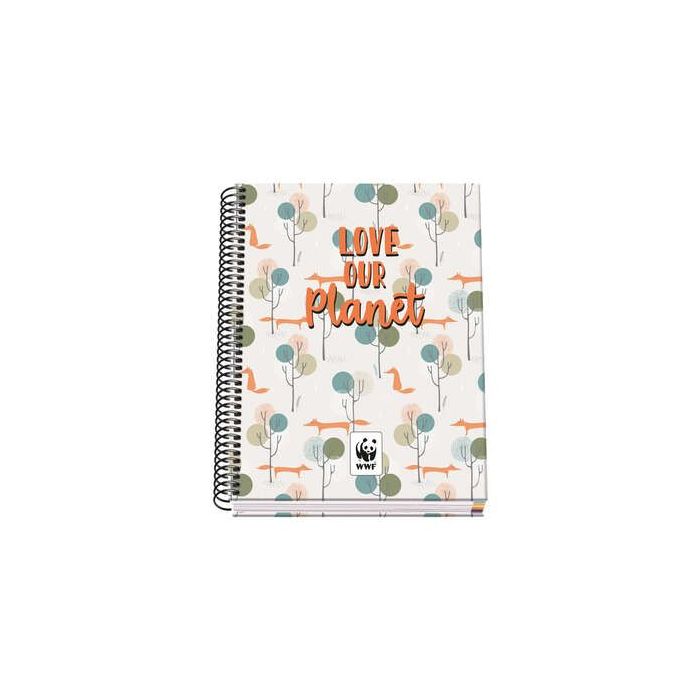 Dohe Cuaderno Espiral Tapa Dura A5 - 162x210mm - Cubierta Carton Forrado - Interior 100 Hojas Offset 90g - Cuadricula 5mm