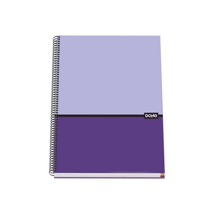 Dohe Cuaderno en Espiral de Tapa Dura A4 - 228x300mm - Cubierta en Carton Forrado con Papel Impreso a Todo Color y Plastificado Mate - Interior de 100 Hojas en Papel Offset de 90gr