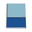 Dohe Cuaderno Espiral Tapa Dura A4 - 228x300mm - Cubierta Carton Forrado - Espiral Metalico Negro - 100 Hojas Offset 90g Microperforadas - Cuadricula 5mm