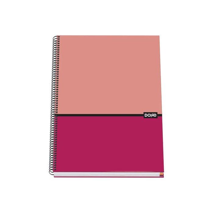 Dohe Cuaderno Espiral Tapa Dura A4 - 228x300mm - Cubierta Carton Forrado - Interior 100 Hojas Offset 90g - Cuadricula 5mm