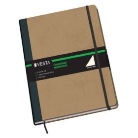 Dohe Cuaderno Cartone con Puntas Redondeadas - 96 Hojas de Papel Ahuesado de 80gr - Tapa en Tres Piezas con Lomera de Tela - Cierre de Gomas y Cinta de Registro