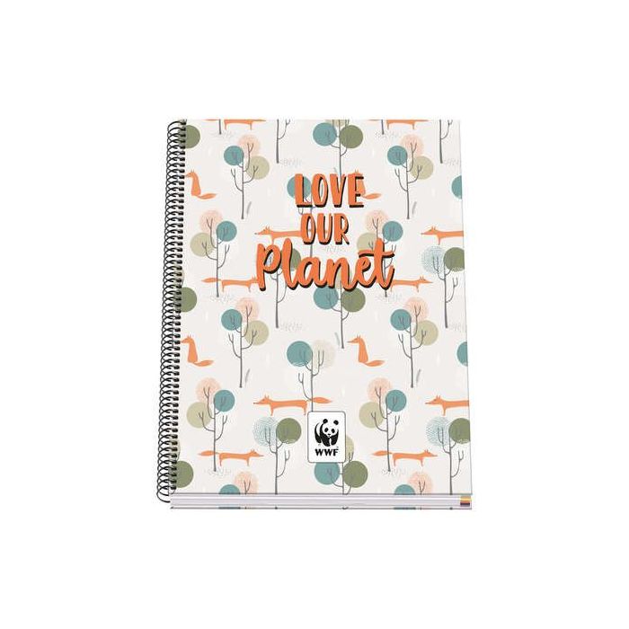 Dohe Cuaderno en Espiral de Tapa Dura A4 - 228x300mm - Cubierta Carton Forrado con Papel Impreso a Todo Color y Plastificado Brillo - Guardas Impresas - Espiral Metalico Negro