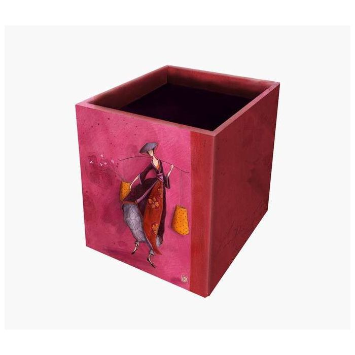 Pictura Gaëlle Boissonnard Caja Portalapices - 8.5x8.5x10.5cm - Diseño Artistico y Colorido - Ideal para Organizar Tus Lapices