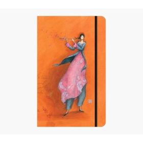 Pictura Gaëlle Boissonnard Cuaderno de Tapa Dura - 13x21cm - Cierre con Cinta Elastica - Cinta de Raso para Marcar La Pagina - 192 Paginas con Lineas
