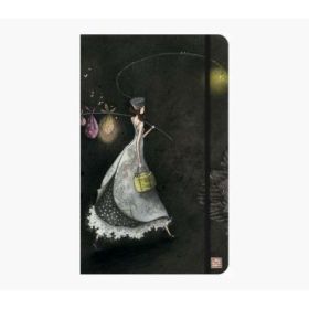 Pictura Gaëlle Boissonnard Cuaderno de Tapa Dura - 13x21cm - Cierre con Cinta Elastica - Cinta de Raso para Marcar La Pagina - 192 Paginas con Lineas