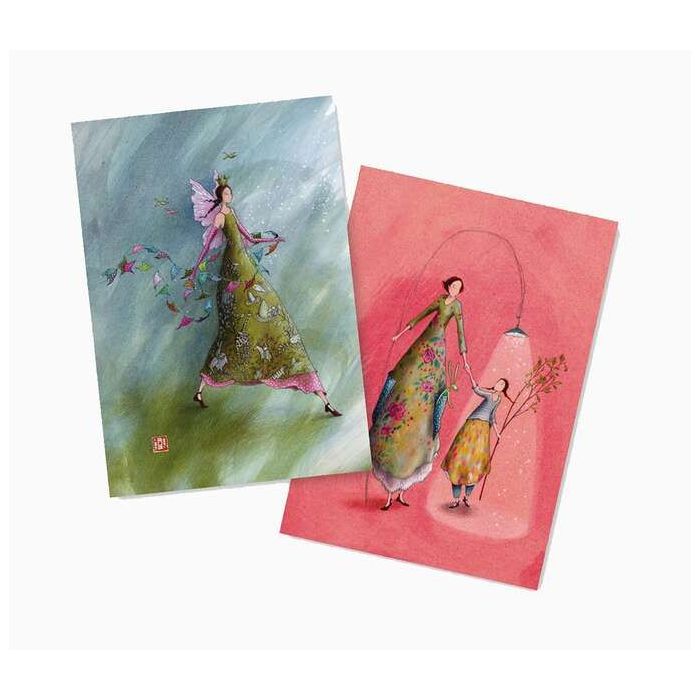 Pictura Gaëlle Boissonnard Conjunto de 2 Cuadernos A6 - Acabado en Barniz de Relieve UV Grueso - 10.5x15cm - Cuaderno Blanco y a Rayas - Papel Certificado FSC