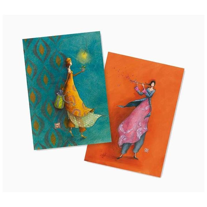 Pictura Gaëlle Boissonnard Conjunto de 2 Cuadernos A6 - Acabado en Barniz de Relieve UV Grueso - 10.5x15cm - Dos Cuadernos de 48 Paginas - Papel Certificado FSC