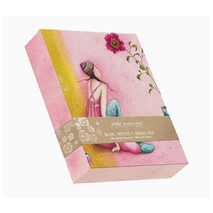 Pictura Gaëlle Boissonnard Bloc de Notas Memo - 10.5x15cm - Acabado en Barniz de Relieve UV Grueso - Laminado Mate de Tacto Suave - Impresion a Todo Color en Los Bordes - 200 Paginas en Blanco - Papel con Certificacion FSC
