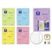 Golden Pack de 5 Cuadernos Asignatura Folio 80 Hojas 90gr Cuadricula 4x4 - Resistente - Ideal para Estudiantes - Tapa Flexible - Colores Pastel Surtidos