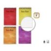 Golden Cuaderno Espiral Superior 8º Apaisado 80 Hojas 60gr Cuadricula 4x4 - Tapa Plastificada - Margen Remarcado - Colores Surtidos