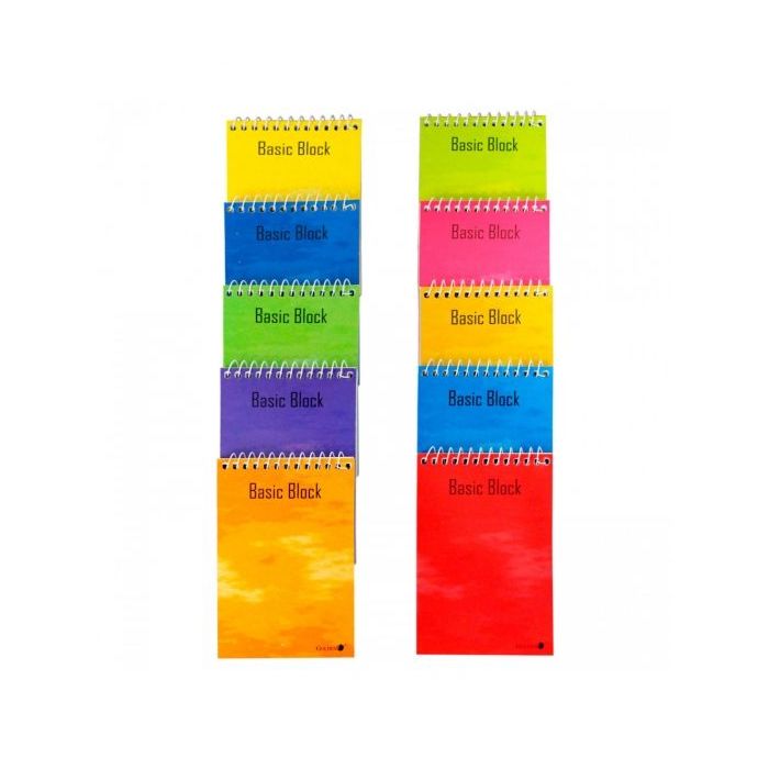 Golden Cuaderno Espiral Superior 12º Apaisado 80 Hojas 60gr Cuadricula - Tapa Plastificada - Margen Remarcado - Colores Surtidos