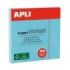Apli Bloc de Notas Adhesivas - 100 Hojas - Papel Certificado FSC - Adhesivo en Base Agua - Reposicionables - Clasico Tamaño 75x75mm - Color Azul Turquesa