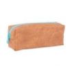 Apli Estuche Multiusos Kraft Collection - Textura Kraft - Gran Capacidad - Flexible - Resistente al Agua - Facil de Limpiar - Ideal para Escuela y Uso Diario - Cremallera Azul