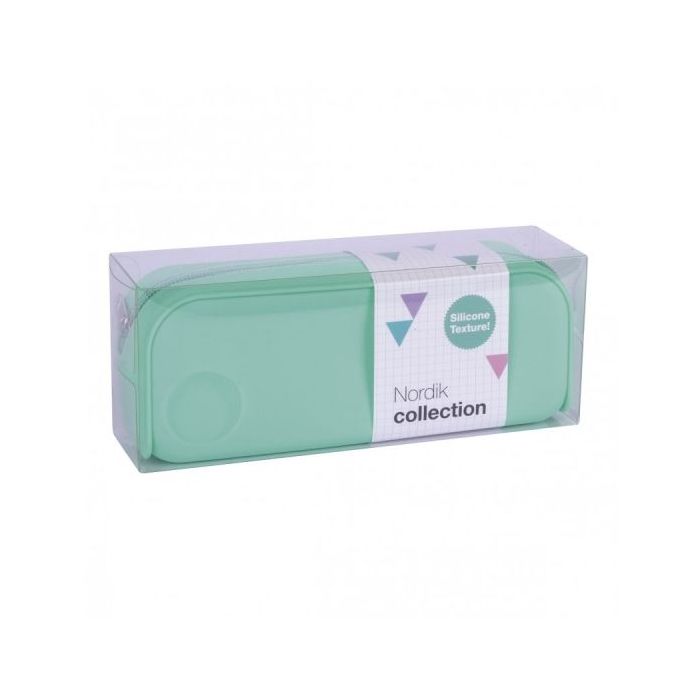 Apli Estuche de Silicona Nordik Collection - Tacto Suave - Cremallera - Flexible y Moldeable - Resistente al Agua - Facil de Limpiar - Color Verde Esmeralda