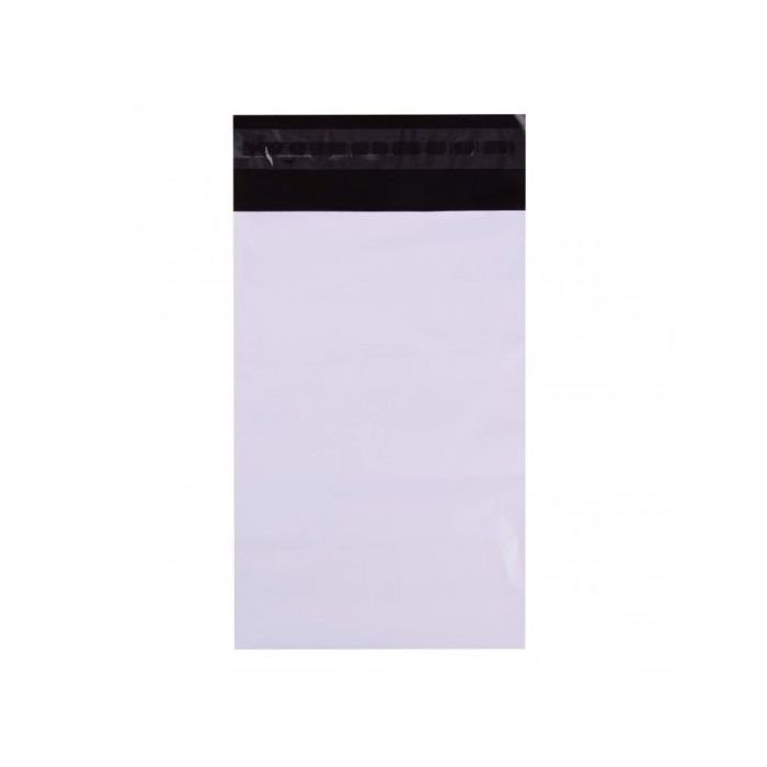 Apli Pack de 50 Bolsas de Polipropileno Opacas con Cierre Adhesivo - Alta Resistencia - Flexibles - Opacas para Privacidad - Color Blanco