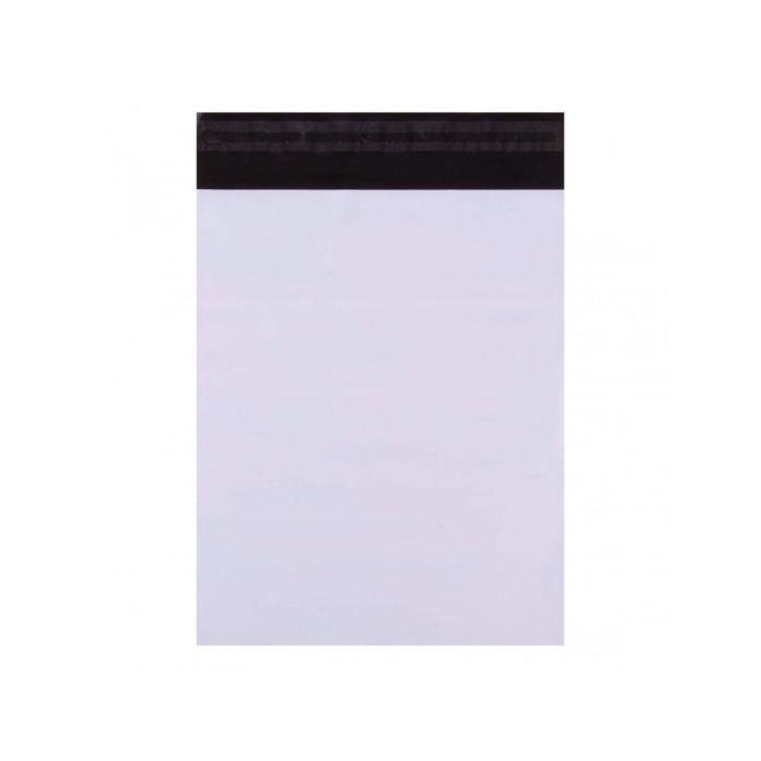 Apli Pack de 50 Bolsas de Polipropileno Opacas con Cierre Adhesivo - Alta Resistencia - Flexibles - Opacas para Privacidad - Color Blanco
