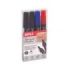Apli Pack de 4 Rotuladores Permanentes Punta Redonda - Resistentes al Agua - Multifuncionales - para Metal, Plastico, Madera y Carton - Color Azul Negro Rojo