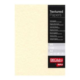 Apli Pack de 100 Hojas de Papel Pergamino - 95gr - Diseño Doble Cara - Ideal para Invitaciones, Diplomas y Manualidades - Compatible con Impresoras Inkjet, Laser y Fotocopiadoras - Color Champan