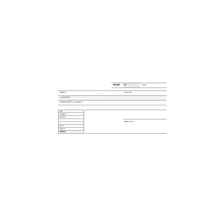 Apli Talonario de Recibos Apaisado con IVA - Modelo A-52 - Papel Litos Especial - Microperforado - Gramaje 60 g/m²