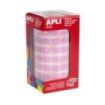 Apli Rollo de Gomets Redondos - Adhesivo Permanente - 5.192 Gomets - Fomenta la Psicomotricidad - Adhesivo Base Agua - Libre de Disolventes