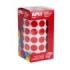 Apli Rollo de Gomets Redondos Ø 15mm - Adhesivo Permanente - 2.832 Gomets - Adhesivo Base Agua - Libre de Disolventes - Color Rojo