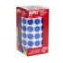 Apli Rollo de Gomets Redondos Ø 15mm - Adhesivo Permanente - 2.832 Gomets - Adhesivo Base Agua - Libre de Disolventes - Color Azul