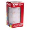 Apli Rollo de Gomets Redondos Adhesivo Permanente - 1.770 Gomets - Adhesivo Base Agua - Libre de Disolventes