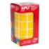 Apli Rollo de Gomets Cuadrados - Adhesivo Permanente - 1.770 Gomets - Desarrolla Habilidades - Adhesivo Base Agua - Color Amarillo
