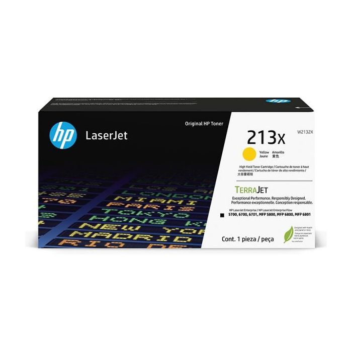 HP W2132X Amarillo Cartucho de Toner Original - 213X