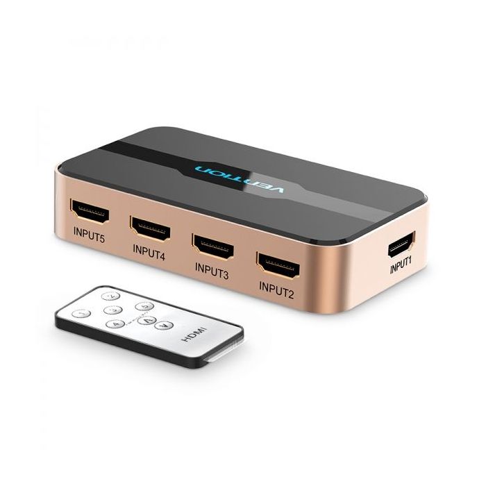 Vention Duplicador HDMI Hembra a HDMI Macho 5x - Color Dorado