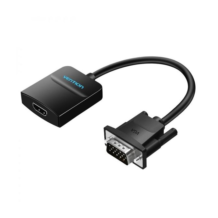 Vention Conversor VGA Macho a HDMI Hembra - 0.15m - Color Negro