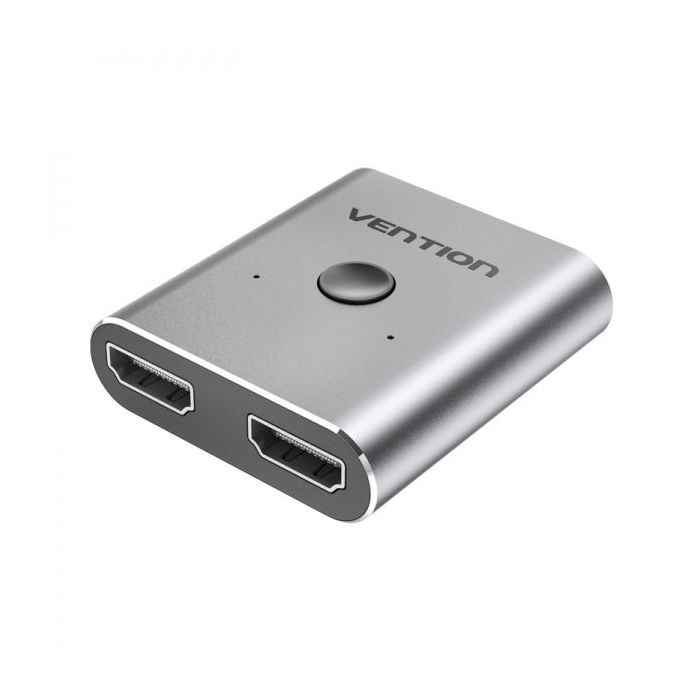 Vention Switch/Splitter HDMI Hembra a 2xHDMI Hembra 4K Bidireccional - Aluminio Gris