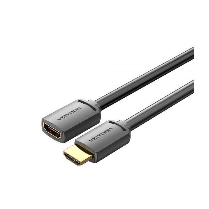 Vention Cable Alargador HDMI Macho a HDMI Hembra 2.0 4K - 1m - Color Negro