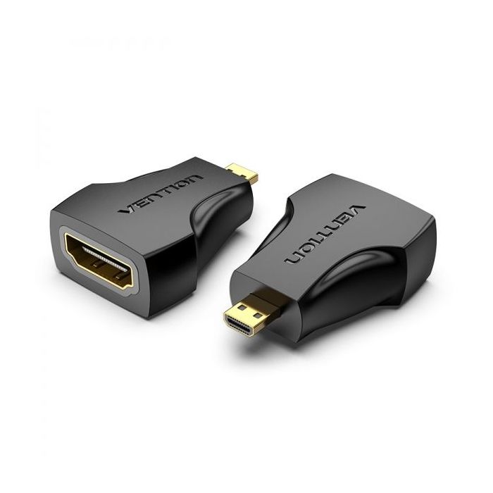 Vention Adaptador Micro HDMI Macho a HDMI Hembra - Color Negro