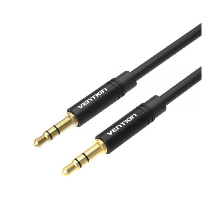 Vention Cable Estereo Jack 3.5 Macho a Jack 3.5 Macho - 1m - Color Negro