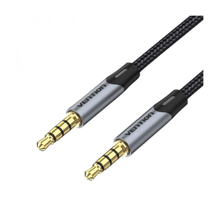 Vention Cable Estereo Jack 3.5 Macho a Jack 3.5 Macho - 1m - Color Gris