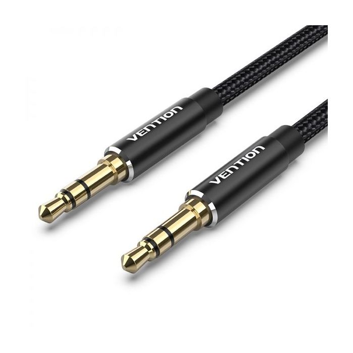 Vention Cable Estereo Jack 3.5 Macho a Jack 3.5 Macho - 1m - Color Negro