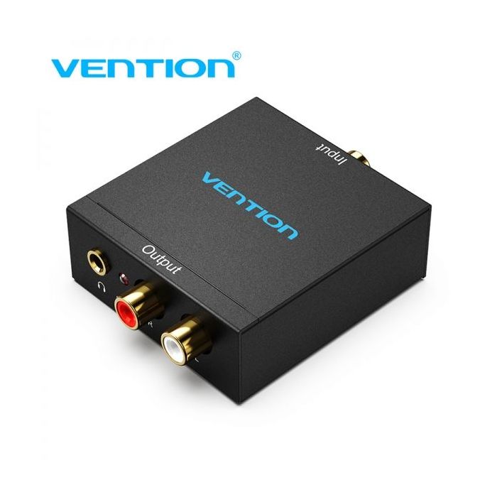 Vention Convertidor de Audio Toslink y RCA a 2x RCA - Color Negro
